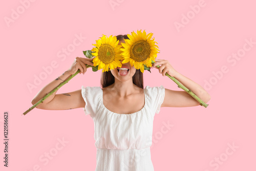Young happy woman with beau...