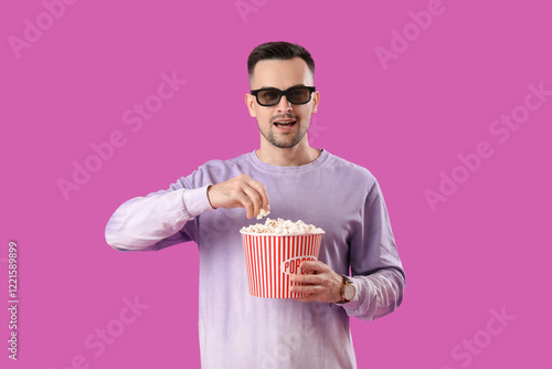Happy young man in 3D glass...