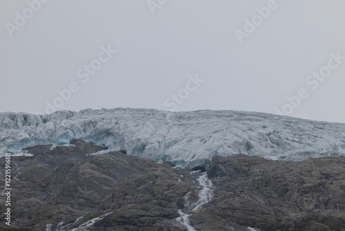 Briksdal glacier, close-up, Olden, Norway photo