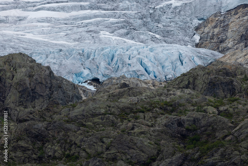 Briksdal glacier, close-up, Olden, Norway photo