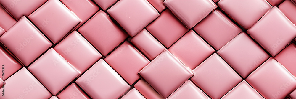 Textured pink surface with interwoven squares creates a modern, sleek visual appeal in contemporary design settings Textured pink surface with interwoven squares creates a modern, sleek visual appeal in contemporary design settings