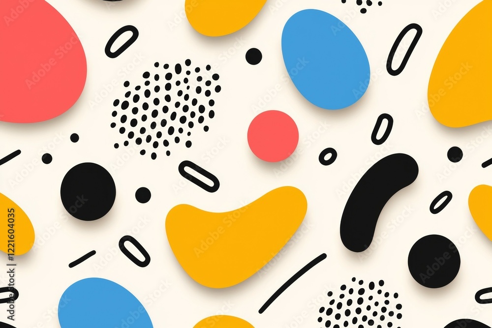 Colorful abstract pattern with many different shapes and sizes Colorful abstract pattern with many different shapes and sizes