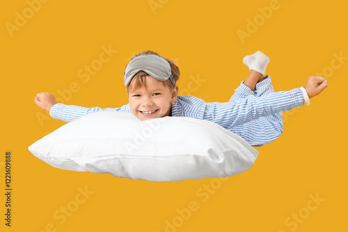 Cute little happy boy in pa...