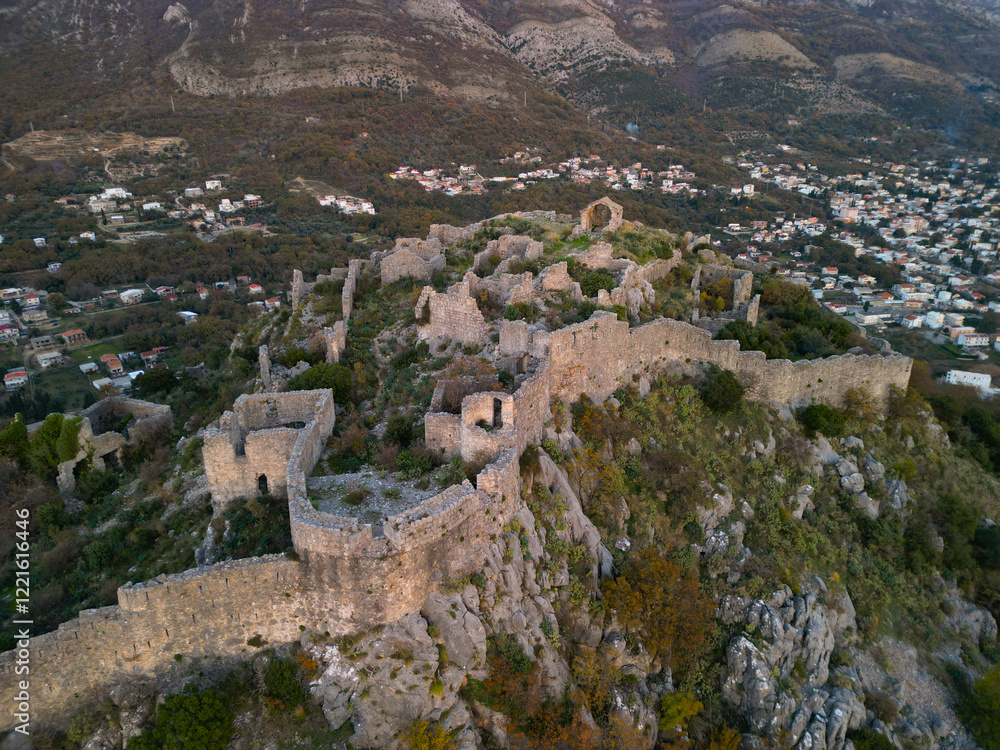 Obraz premium fantasy Haj-Nehaj fortress in Sutomore, Montenegro