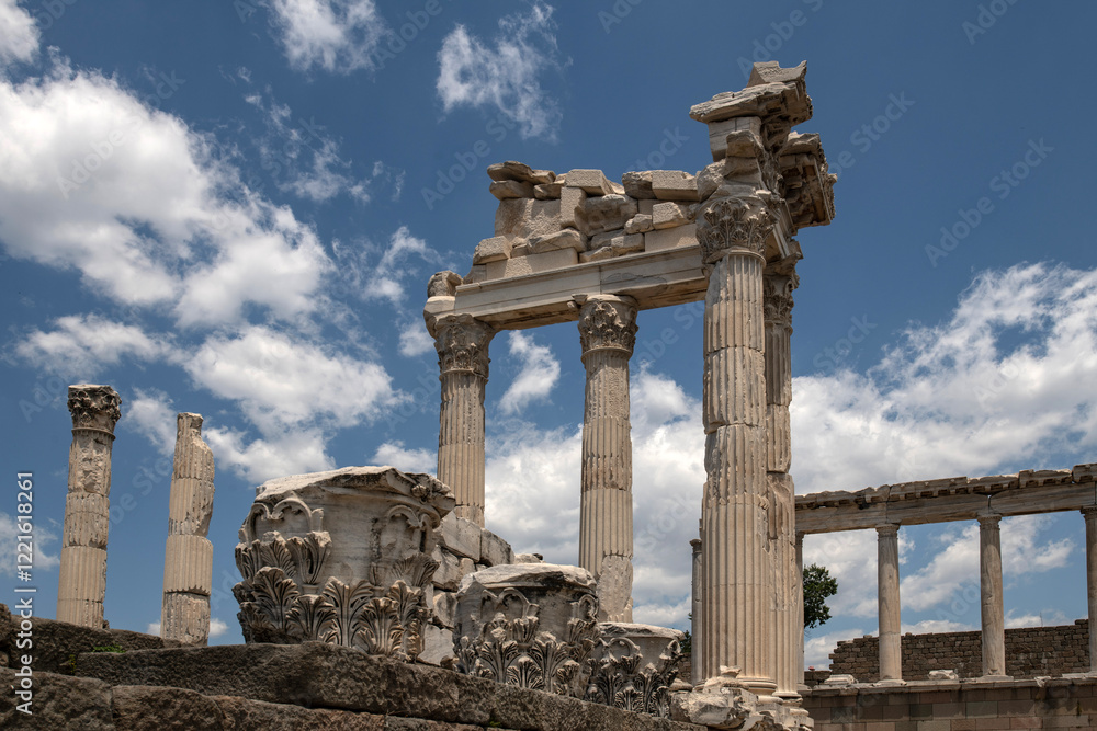The Temple of Trajan is situated in the upper Pergamon acropolis erected in the 2nd century BC. The Temple of Trajan is situated in the upper Pergamon acropolis erected in the 2nd century BC.