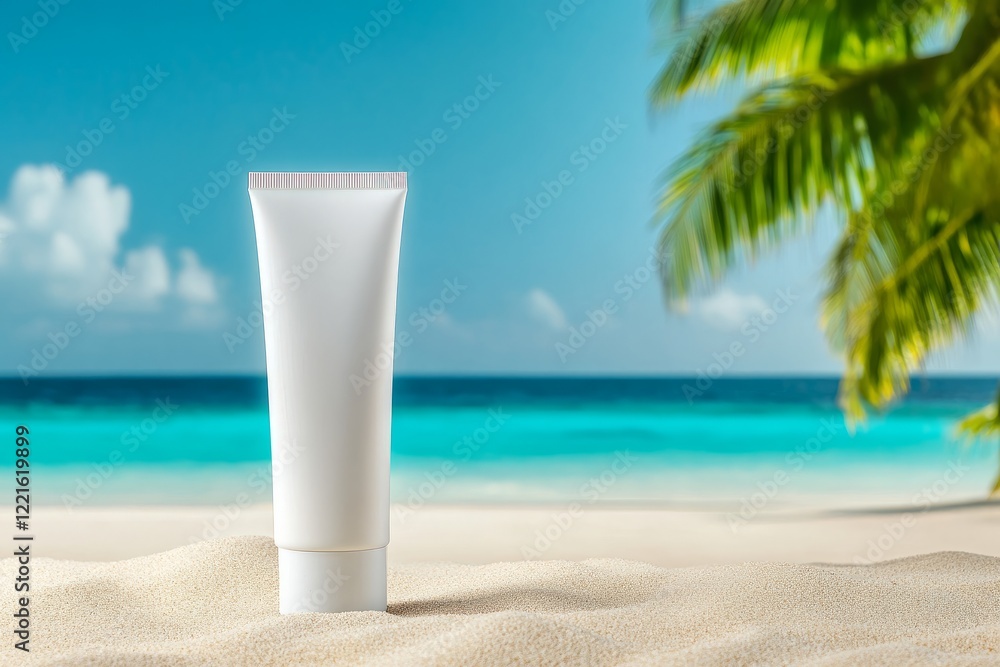 mockup of a white tube of cosmetic sunscreen without a label mockup of a white tube of cosmetic sunscreen without a label