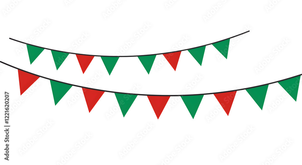 Red and green triangle party flag isolated on transparent background, decoration element, Vector illustration, Abstract, Isolated on white background, PNG File
Red and green triangle party flag isolated on transparent background, decoration element, Vector illustration, Abstract, Isolated on white background, PNG File