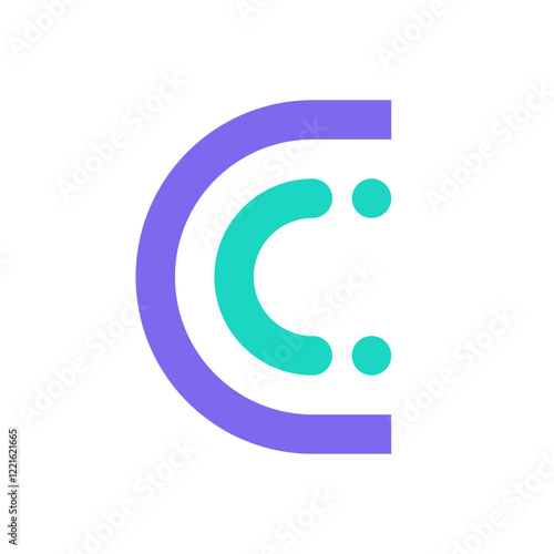 Letter C people simple modern logo design