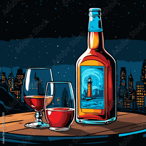 glass bottle vector for design needs 
