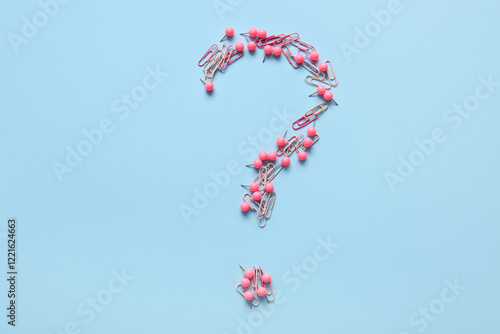 Question mark made of paper...