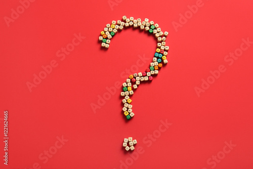 Question mark made of woode...