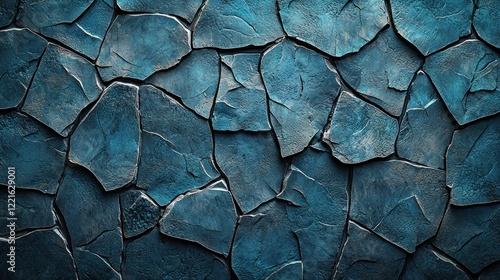 Teal stone wall texture background