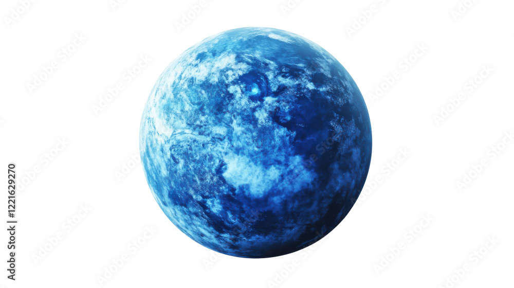 Blue planet on transparent background Blue planet on transparent background
