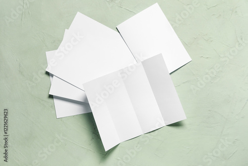 Blank white paper sheets an...