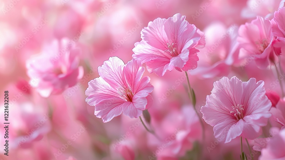 Pink Flower Field: A Delicate Symphony of Blossoms Pink Flower Field: A Delicate Symphony of Blossoms