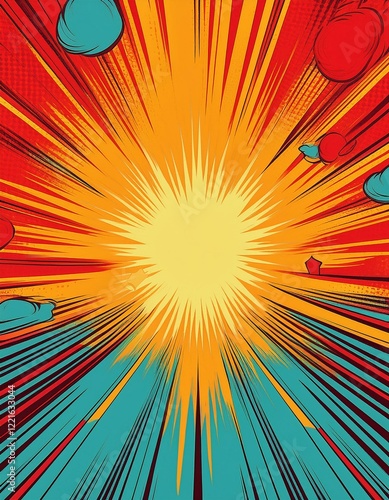 Fond livre dans le style bande dessinée pop art super-héros. Bande dessinée pop art pour texte de super-héros de bande dessinée, bulle de dialogue, message en ia