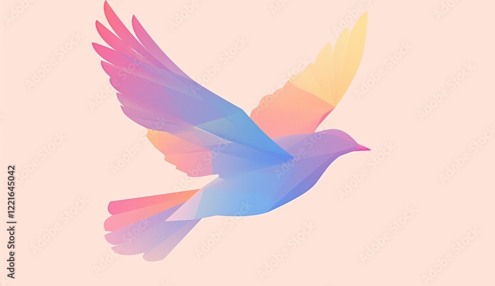 Obraz premium a colorful bird flying in the sky, symbolizing freedom and movement