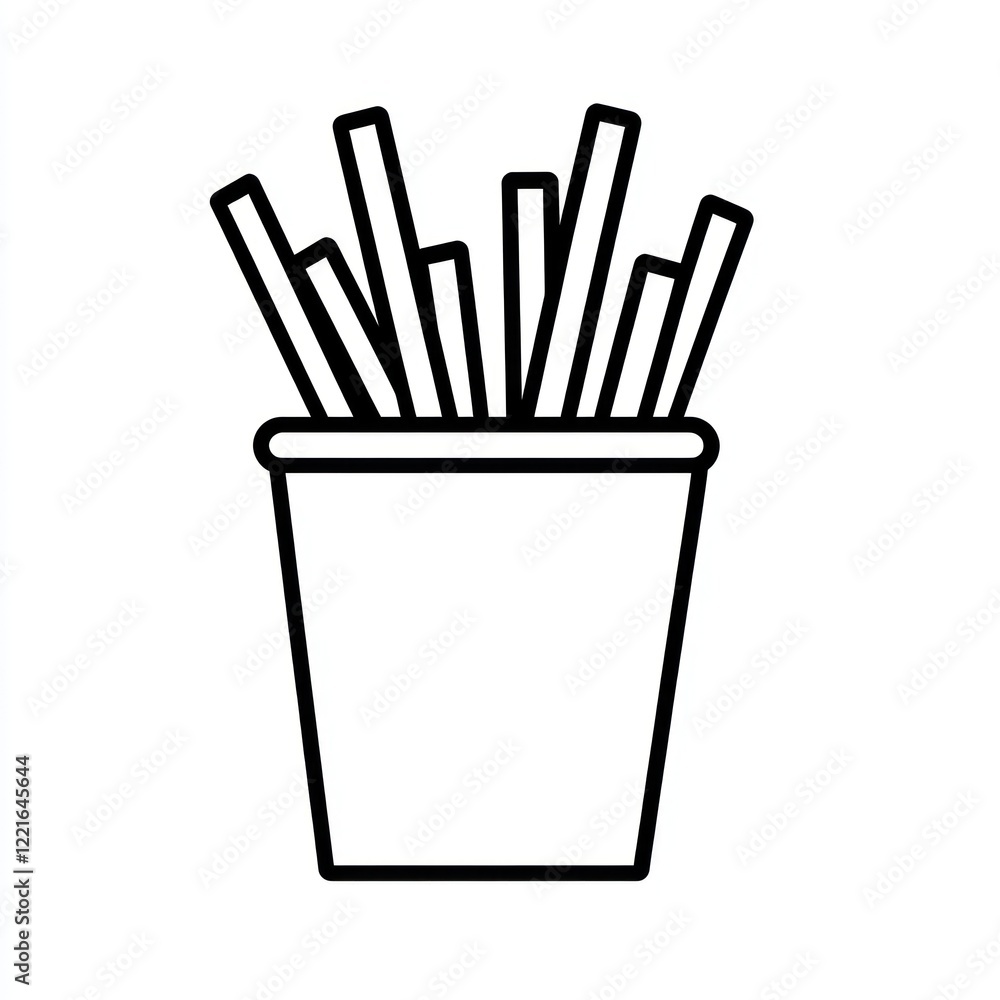 French Fries in a Disposable Container (1) French Fries in a Disposable Container (1)