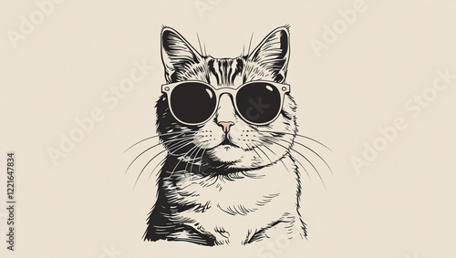 a_small_cat_wear_a_sun_glass_