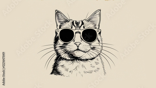 a_small_cat_wear_a_sun_glass_