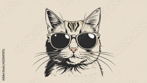 a_small_cat_wear_a_sun_glass_