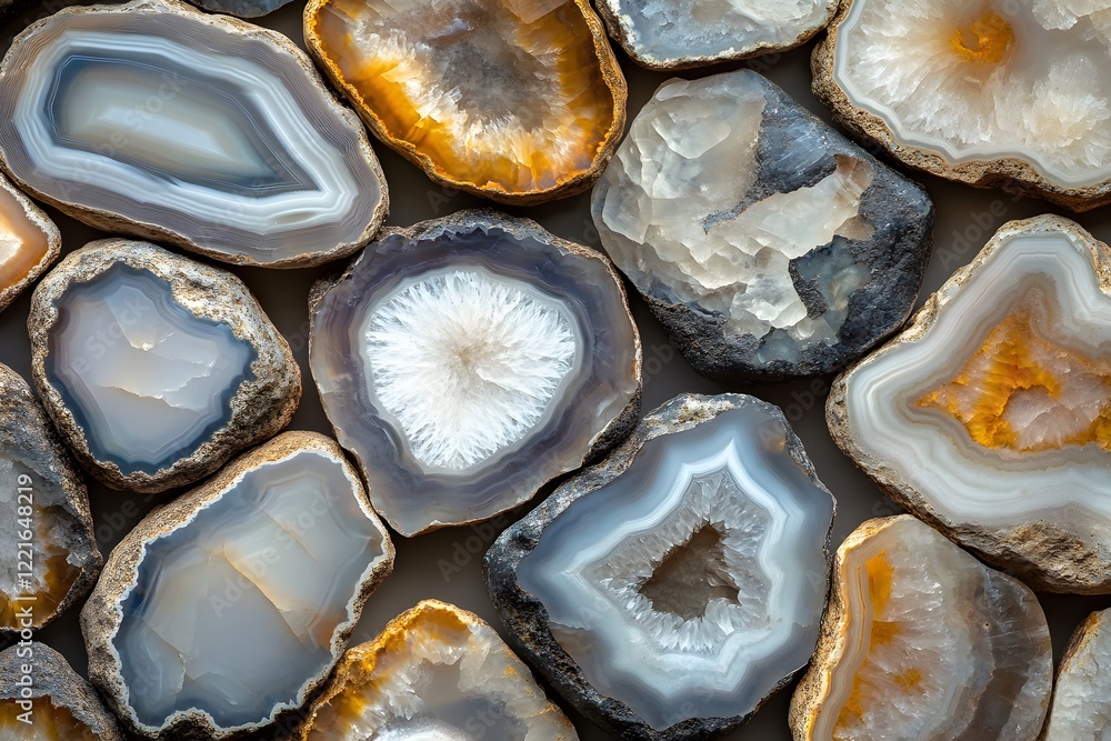 Collection of Polished Agate Slices Collection of Polished Agate Slices