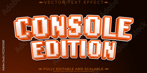 Arcade editable text effect, editable game and retro text style