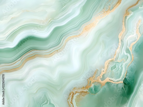 Abstract Green and Gold Marble Texture