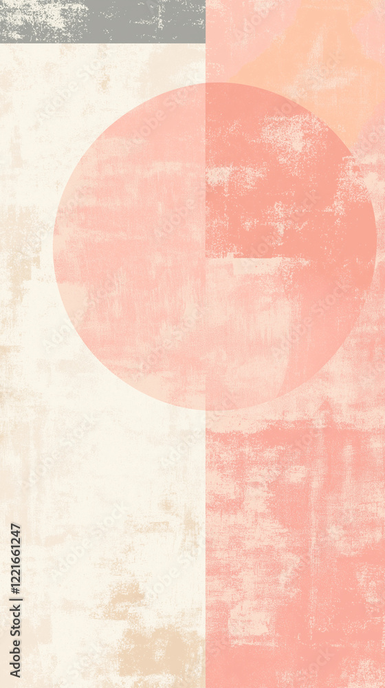 Pale geometric shapes with smudge textures