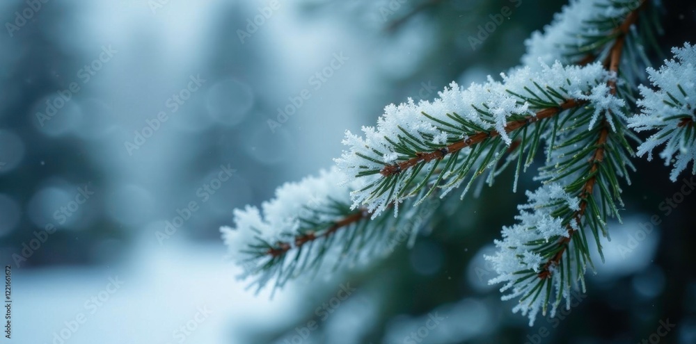 Icy crystals clinging to spruce branches delicate frosty layer, spruce, serene, frozen Icy crystals clinging to spruce branches delicate frosty layer, spruce, serene, frozen