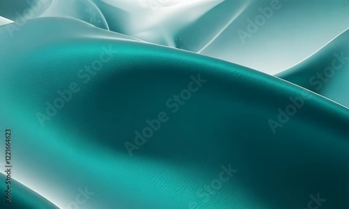 A Smooth Gradient Waves of Glowing Teal and White Hues