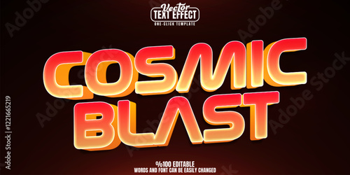 Cosmic editable text effect, customizable space and galaxy 3d font style