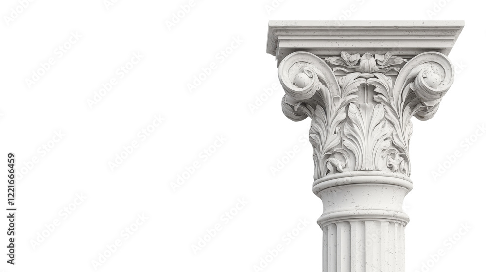 Fototapeta premium Architecture column on transparent background