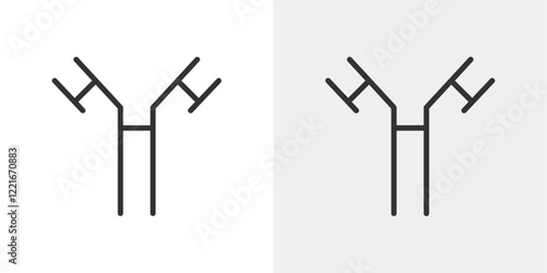 Antibody icon Outline vector sign