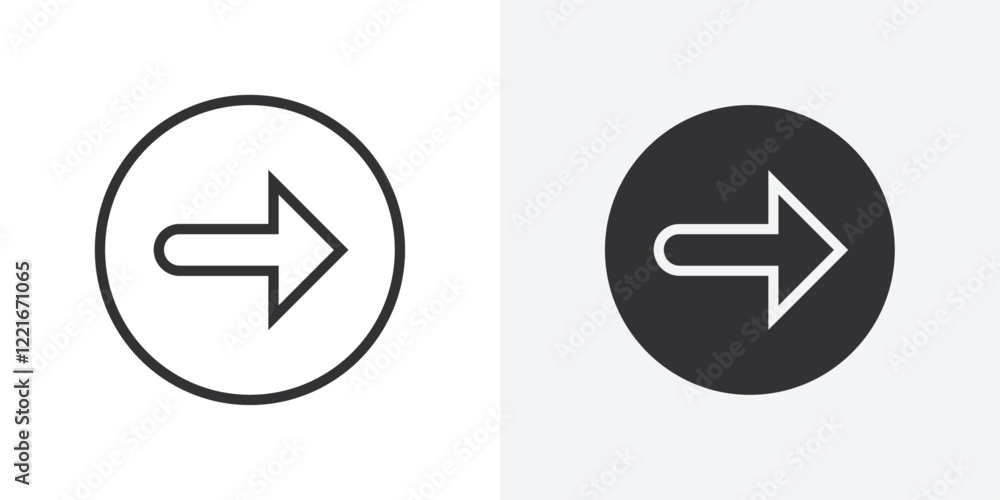 Fototapeta premium Arrow icon Outline vector sign