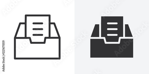 Archive folders icon Outline vector sign