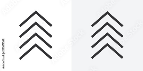 Arrow chevron icon Outline vector sign