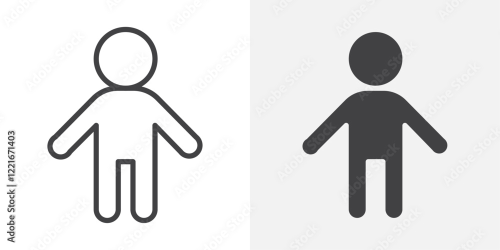 Baby icon Outline vector sign Baby icon Outline vector sign