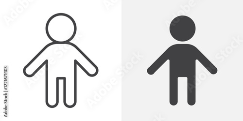 Baby icon Outline vector sign