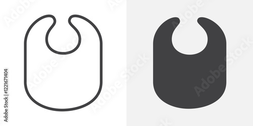 Baby bib icon Outline vector sign
