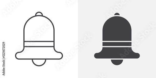 Bell icon Outline vector sign