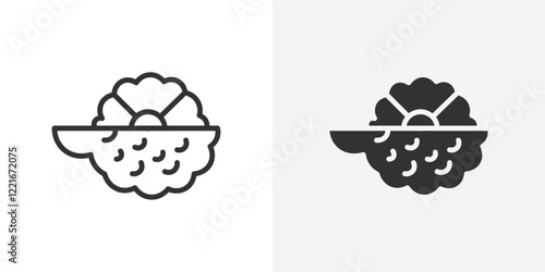 bergamot icon Outline vector sign