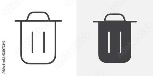 Bin icon Outline vector sign