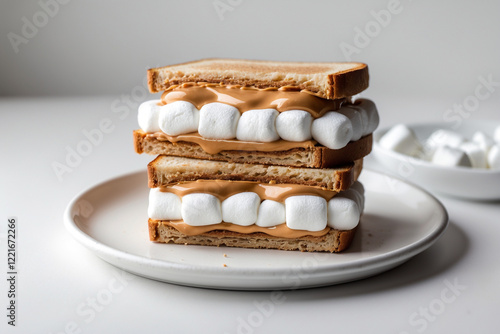 Classic Fluffernutter Sandwich with Peanut Butter and Marshmallow Fluff photo