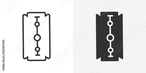 Blade razor icon Outline vector sign