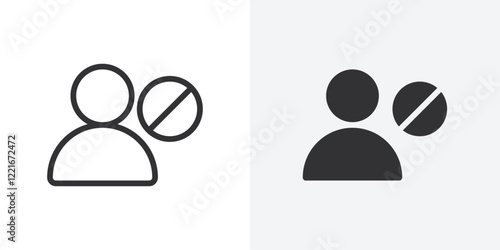 Block User Icon Outline vector sign