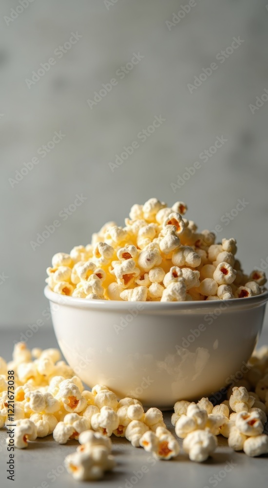 Bowl of popcorn sitting on a table Bowl of popcorn sitting on a table