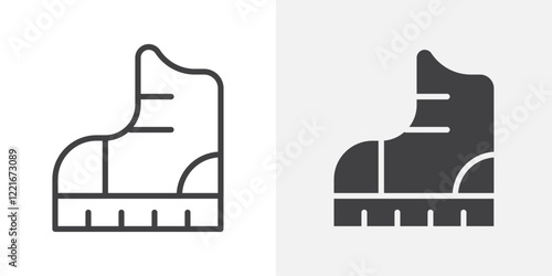 Brisk boots icon Outline vector sign