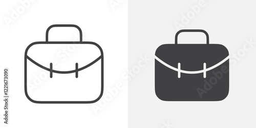 Briefcase icon Outline vector sign