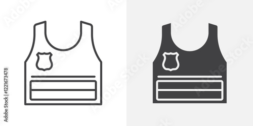 Bullet proof vest Outline vector sign
